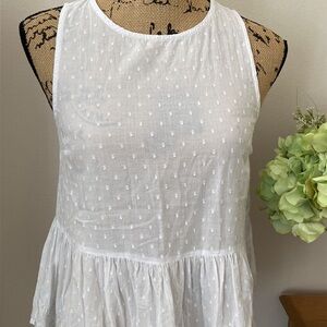 Old Navy Clip Dot Peplum Tank Top